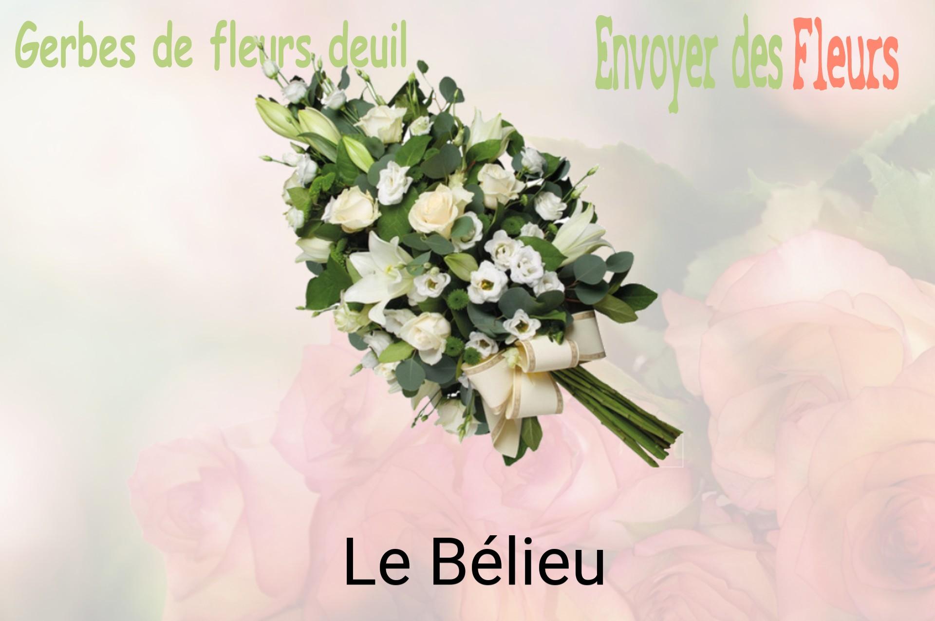 Gerbe de fleurs de deuil livrée à Le Bélieu
